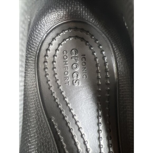Crocs Womens Black Sienna Flats  Lightweight & Water-Resistant  Size 6 - Picture 6 of 8